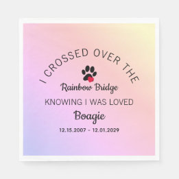 Serviette En Papier Sur le pont de l'arc-en-ciel Mémorial personnalisé