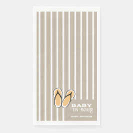 Serviette En Papier Surf Board Baby Shower Custom - Gender Neutral