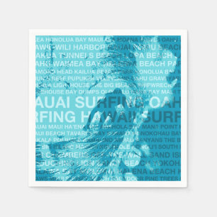 Serviette En Papier Surf Hawaii Green Room Hawaiian Surfer