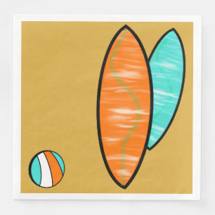 Serviette En Papier Surfer Anniversaire Dîner Papier serviettes #2