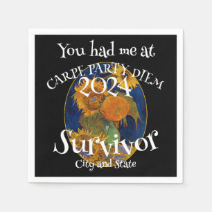 Serviette En Papier Surprise Birthday Festival Block 2024 Party