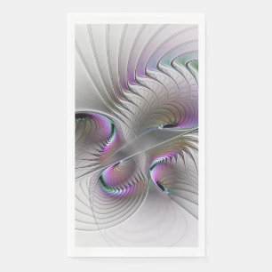 Serviette En Papier Surreal Shy Beauty Moderne Art Fractal Abstrait