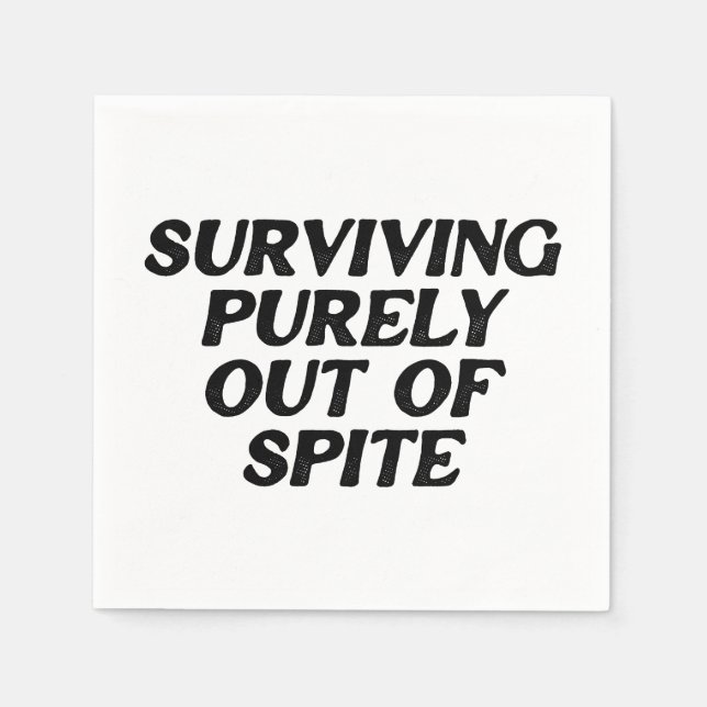 Serviette En Papier Survivre Purement Hors D'Espèce (Devant)