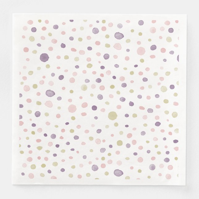 Serviette En Papier Susan Confetti Aquarelle points Papier Napkin (Devant)