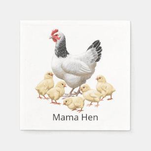Serviette En Papier Sussex Chicken Mama Hen et Chicks
