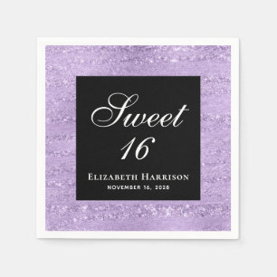 Serviette En Papier Sweet 16 élégantes serviettes de fête d'anniver
