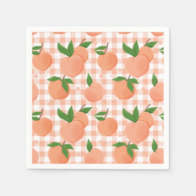 Serviette En Papier Sweet as a Peach Birthday (Devant)