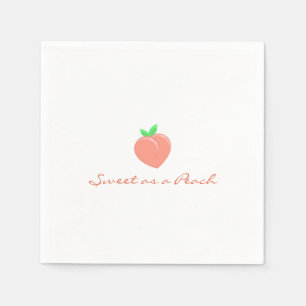 Serviette En Papier Sweet as a Peach Girly Birthday