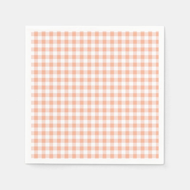 Serviette En Papier Sweet as a Peach plaid Anniversaire (Devant)