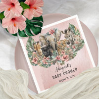 Sweet Baby Girl Animals Tropical Safari Douche