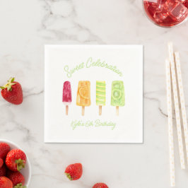Serviette En Papier Sweet Celebration Popsicle fête d'anniversaire