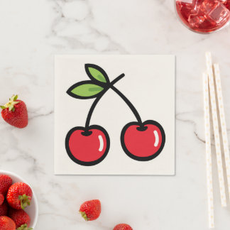 Serviette En Papier Sweet Cherry Paper Table Napkins