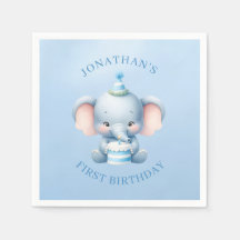 Sweet Elephant Bleu Anniversaire