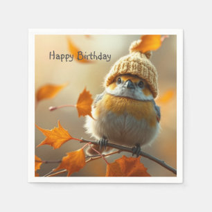 Serviette En Papier Sweet Little Bird Anniversaire