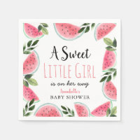 Sweet Little Girl Baby shower de pastèque