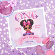 Sweet ONE Afro Puff Baby Girl 1er anniversaire