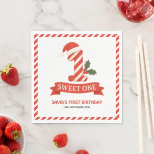Serviette En Papier Sweet One Christmas Premier anniversaire