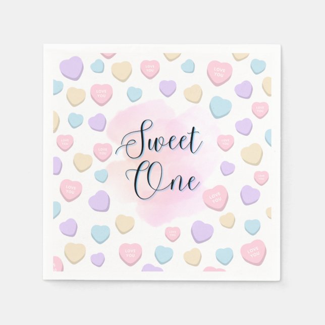 Serviette En Papier Sweet One First Birthday Napkins (Devant)
