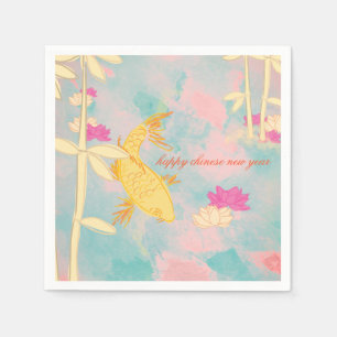 Serviette En Papier Sweet Orange Koi