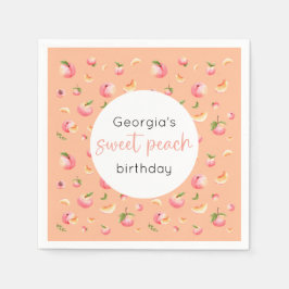 Serviette En Papier Sweet Peach 1er anniversaire