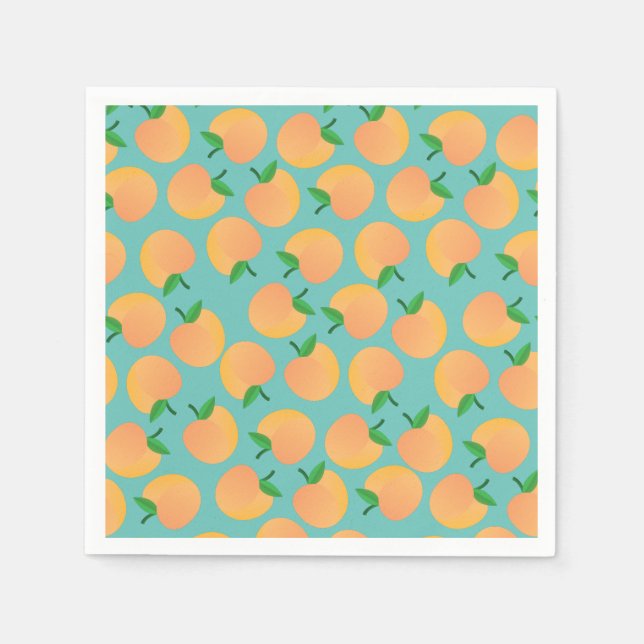 Serviette En Papier Sweet Peach Cute Fruit 1er Anniversaire Thème (Devant)