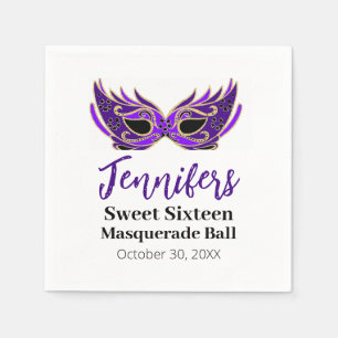 Serviette En Papier Sweet sixteen Masquerade Ball