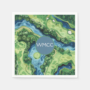 Serviette En Papier Swing in Fun : Golf Course Gala Papier Napkin