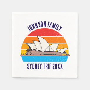 Serviette En Papier Sydney Australie Trip Opera House Personnalisé