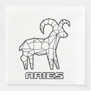 Serviette En Papier SYMBOLE Aries Zodiac Napkin