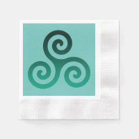 Symbole celtique antique Triskele vert