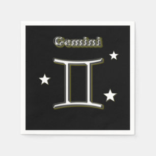 Serviette En Papier Symbole chrome Gemini