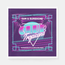 Serviette En Papier Symbole Club Tropicana Neon