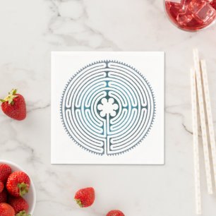 Serviette En Papier Symbole de géométrie sacrée - Labyrinthe de Chartr