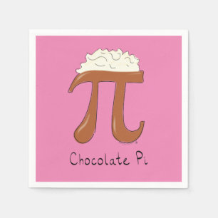 Serviette En Papier Symbole de la journée Pi Chocolat Math Enseignant