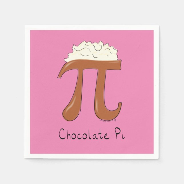 Serviette En Papier Symbole de la journée Pi Chocolat Math Enseignant  (Devant)