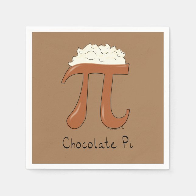 Serviette En Papier Symbole de la journée Pi Chocolat Math Enseignant  (Devant)