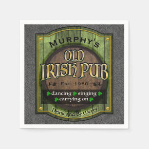 Serviette En Papier Symbole de pub irlandais personnalisé