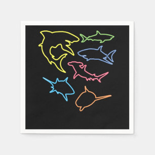 Serviette En Papier Symbole de requin - Cadeaux adorés de requins mign