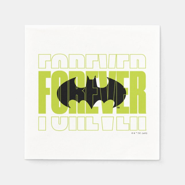 Serviette En Papier Symbole de typographie de Batman (Devant)