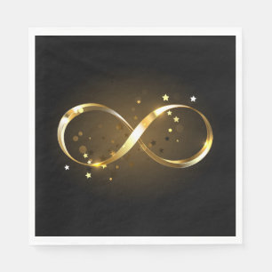Serviette En Papier Symbole d'infini doré