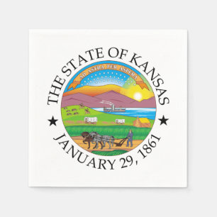 Serviette En Papier Symbole du Kansas
