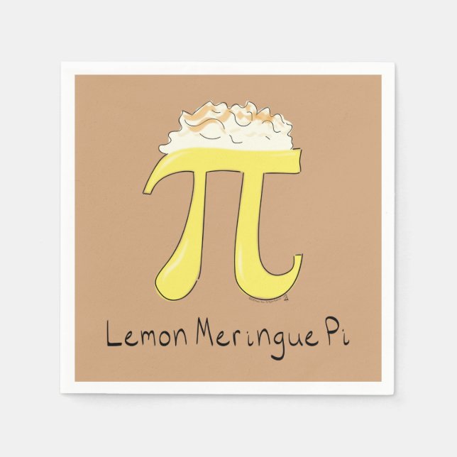 Serviette En Papier Symbole Fantaisie Humour citron Pi (Devant)