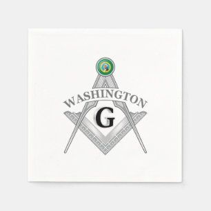 Serviette En Papier Symbole franc-maçonnerie de l'État de Washington