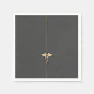 Serviette En Papier Symbole minimaliste de la cathédrale d'or