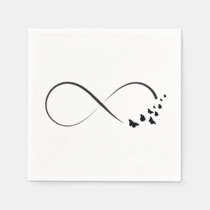 Serviette En Papier Symbole papillon infini