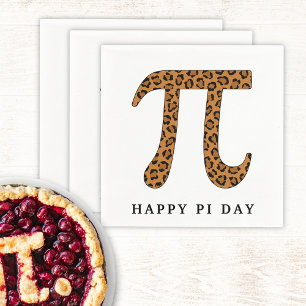 Serviette En Papier Symbole Pi Leopard Motif Joyeux Jour Pi