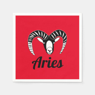 Serviette En Papier SYMBOLE SYMBOLE Aries Ram SYMBOLE Astrologique