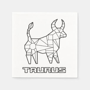 Serviette En Papier Symbole Taurus Zodiac Napkin
