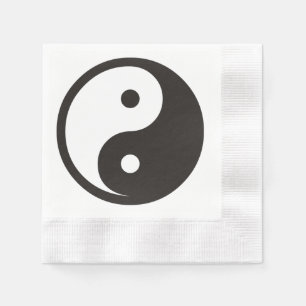 Serviette En Papier Symbole Yin Yang - tatouage solide