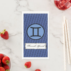 Serviette En Papier Symbole Zodiaque Gemini Standard par Kenneth Yonci